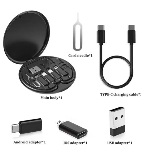 Multi USB Type-C to C 60W Charging Adapter Cable Kit β USB-C to Lightning, USB-A/Type-C to Micro/Type-C/Lightning Conversion Set β Fast Charging & Data Transfer