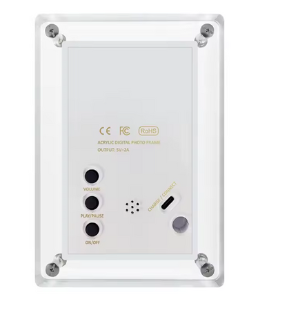 Acrylic Digital Photo Frame 5 Inch – Portable Vertical Display with IPS Screen & 4GB Memory