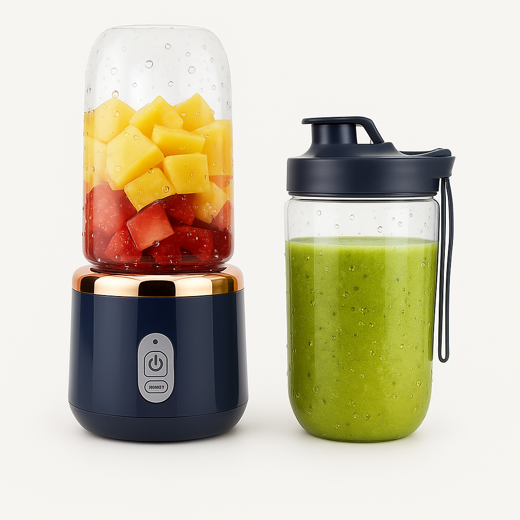Portable Blender – USB Rechargeable Mini Smoothie & Shake Maker, 6 Stainless Steel Blades, 430g Capacity, Personal Juicer Mixer for Fresh Juice, Protein Shakes & Travel – Compact Blenders for Kitchen