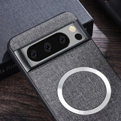 for Magsafe Fabric Cloth Case for Google Pixel 9 8 7 6 Pro XL 7A 8A 6A Magnetic Wireless Charging Slim Cover for Pixel 9Pro 8Pro