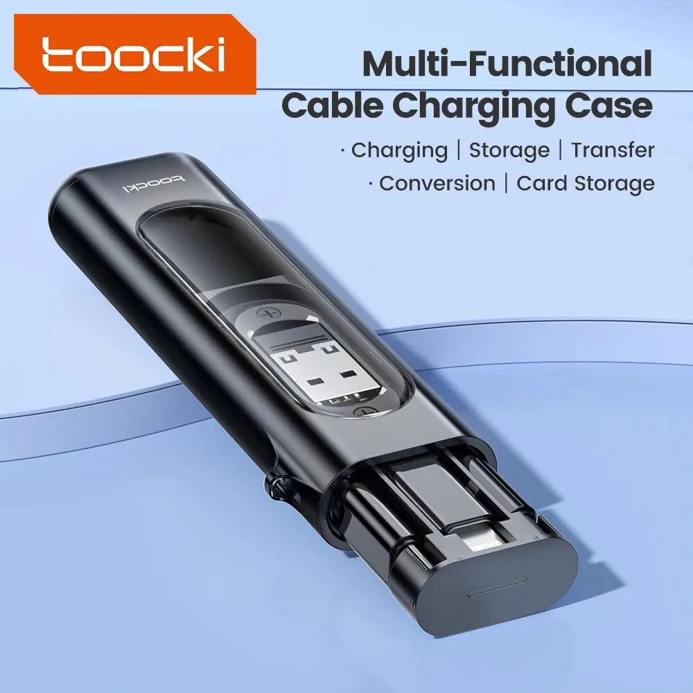 Toocki PD60W USB C To Type C Cable For iPhone 15 Pro Max 5 in 1 Cable Charging Case Set USB Adapter Cable For Samsung S23 Xiaomi