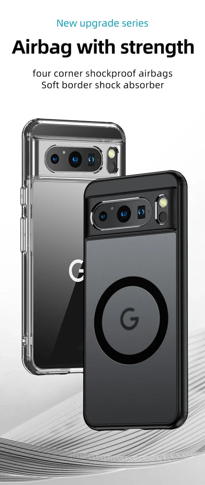 2025 Fashion Magnetic Case For Google Pixel 9 Pro 8 8A 7 10 Dull Polish Wireless Charger Cover Anti-knock Cases For Pixel 9A 7A