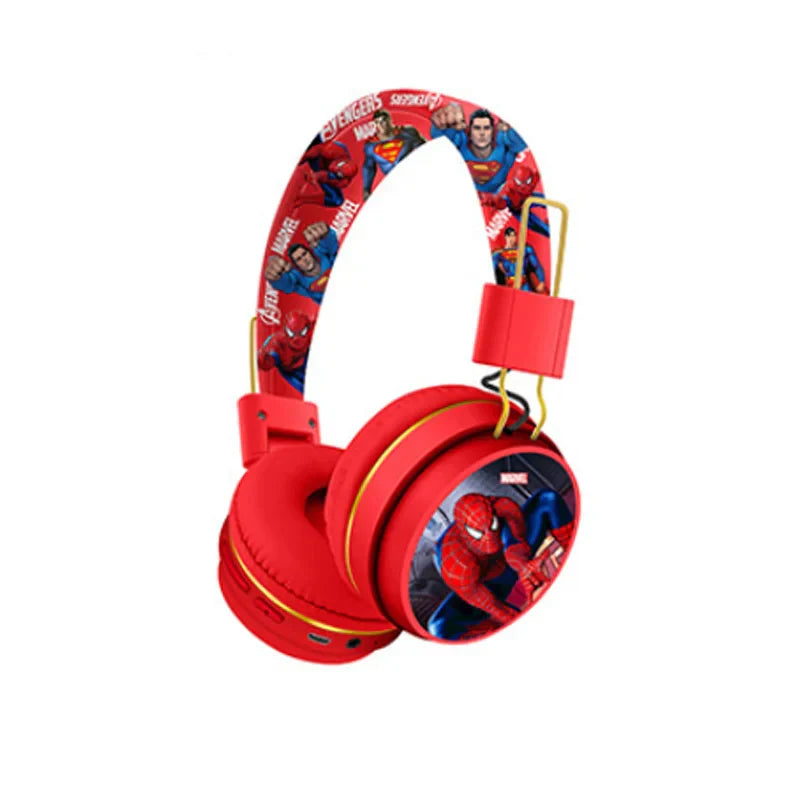 New Marvel Bluetooth Headphones Spider man Wireless Bluetooth Earbuds HIFI Surround Sound Headset with Mic Kids Anime Cartoon