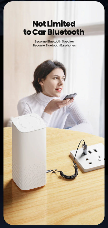 Toocki Wireless Bluetooth 5.1 Receiver Adapter 3.5mm Jack Audio Music Dongle USB Car Bluetooth Transmitter for Aux Car Speaker